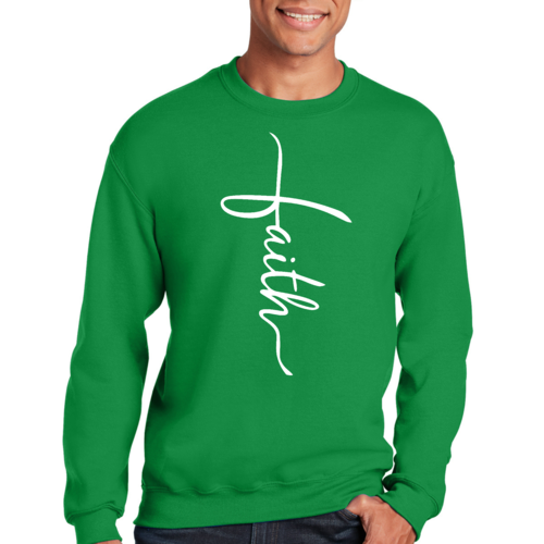 Adult Unisex Long Sleeve Sweatshirt, Faith Christian Inspiration