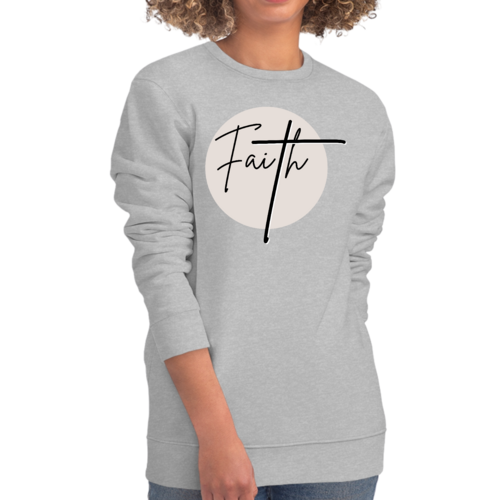 Womens Graphic Sweatshirt Faith - Christian Affirmation - Black