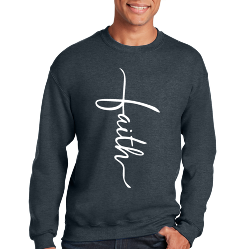 Adult Unisex Long Sleeve Sweatshirt, Faith Christian Inspiration