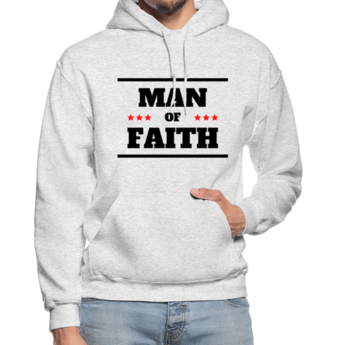 Mens Hoodie - Pullover Hooded Sweatshirt - Graphic/man of Faith