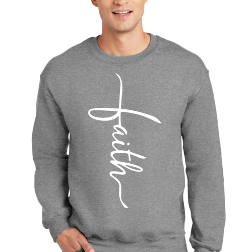 Adult Unisex Long Sleeve Sweatshirt, Faith Christian Inspiration