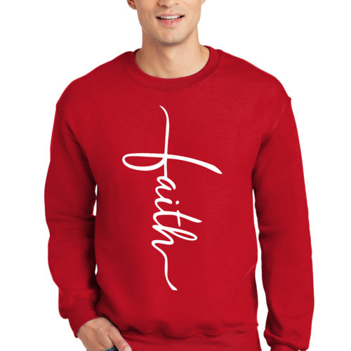 Adult Unisex Long Sleeve Sweatshirt, Faith Christian Inspiration