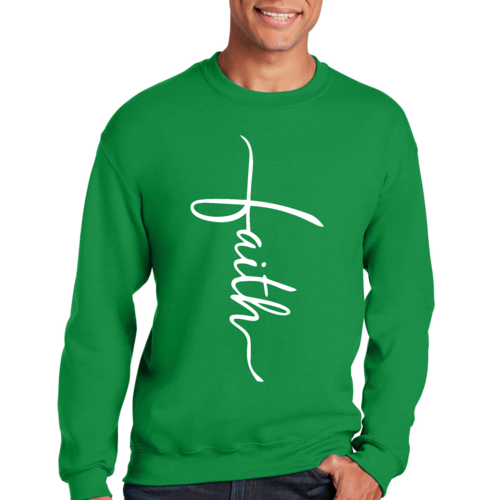 Adult Unisex Long Sleeve Sweatshirt, Faith Christian Inspiration