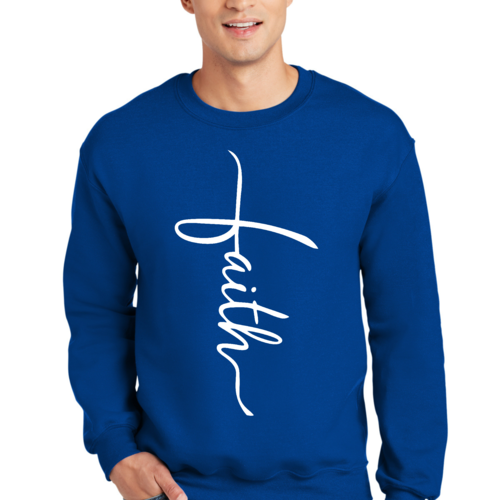 Adult Unisex Long Sleeve Sweatshirt, Faith Christian Inspiration