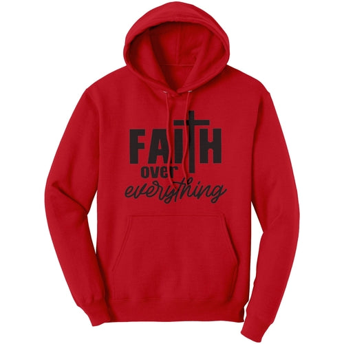 Graphic Hoodie Sweatshirt - Faith Over Everything Hooded Shirt