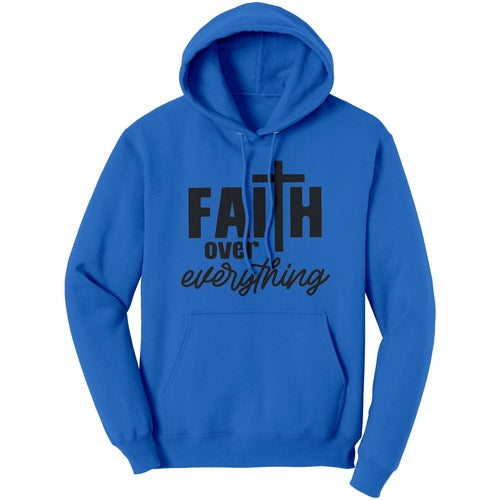 Graphic Hoodie Sweatshirt - Faith Over Everything Hooded Shirt